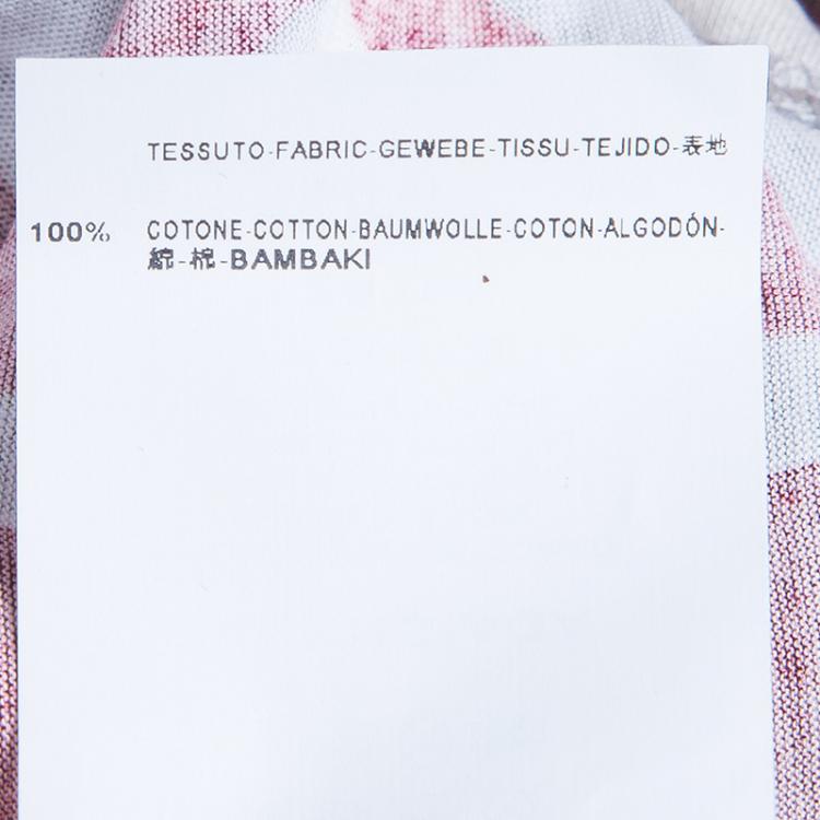 Pre Owned Balenciaga Light Grey Printed T-shirt S