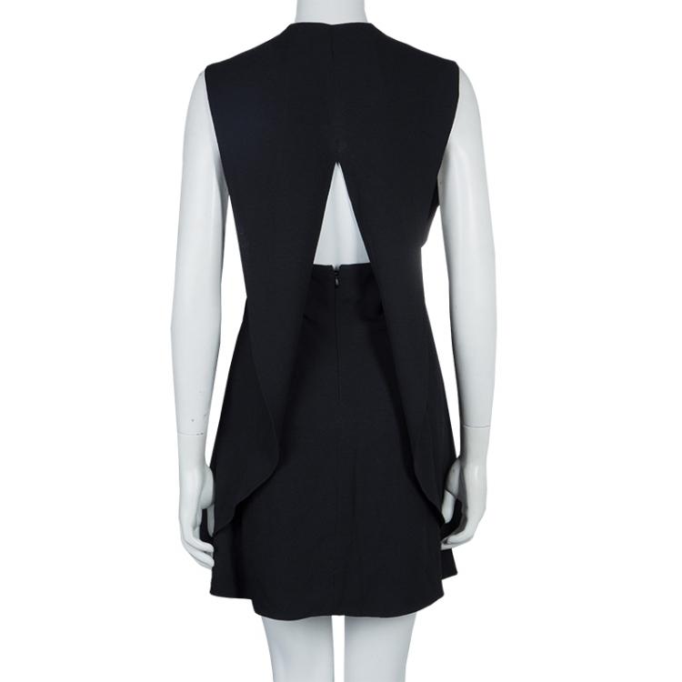 Pre Owned Balenciaga Black Knit Cutout Back Detail Sleeveless Dress M