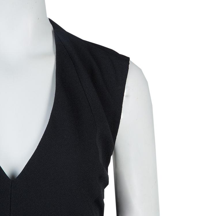Pre Owned Balenciaga Black Knit Cutout Back Detail Sleeveless Dress M