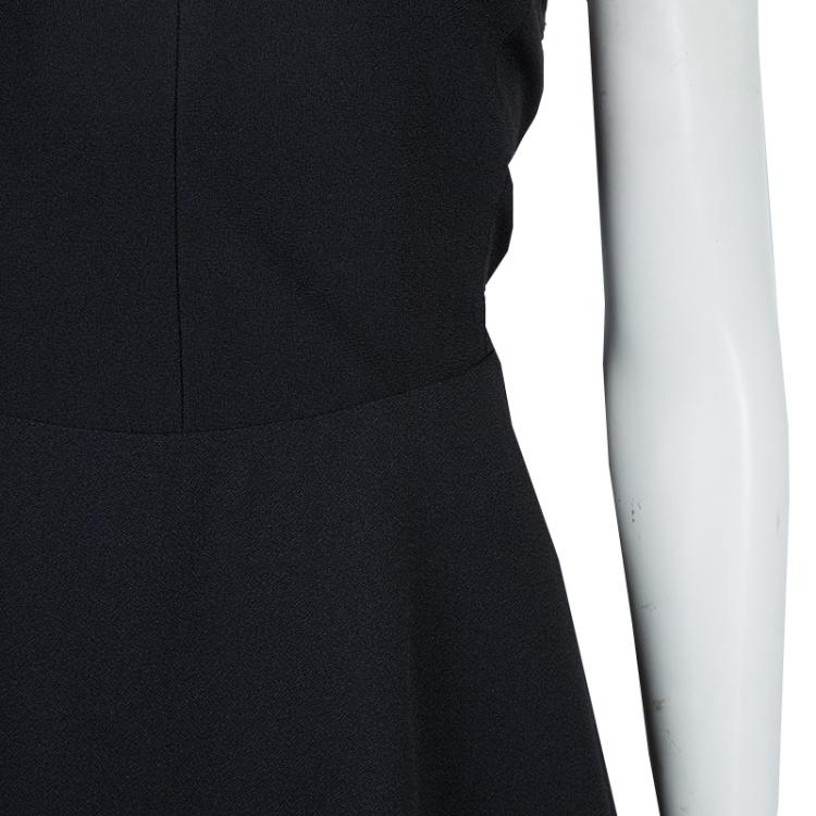 Pre Owned Balenciaga Black Knit Cutout Back Detail Sleeveless Dress M