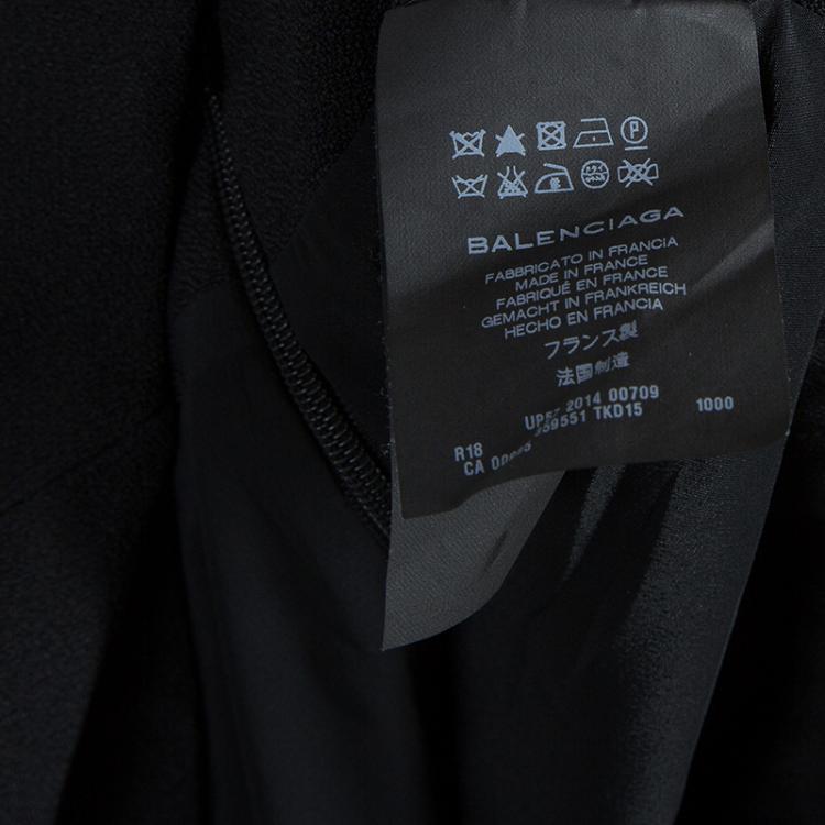 Pre Owned Balenciaga Black Knit Cutout Back Detail Sleeveless Dress M
