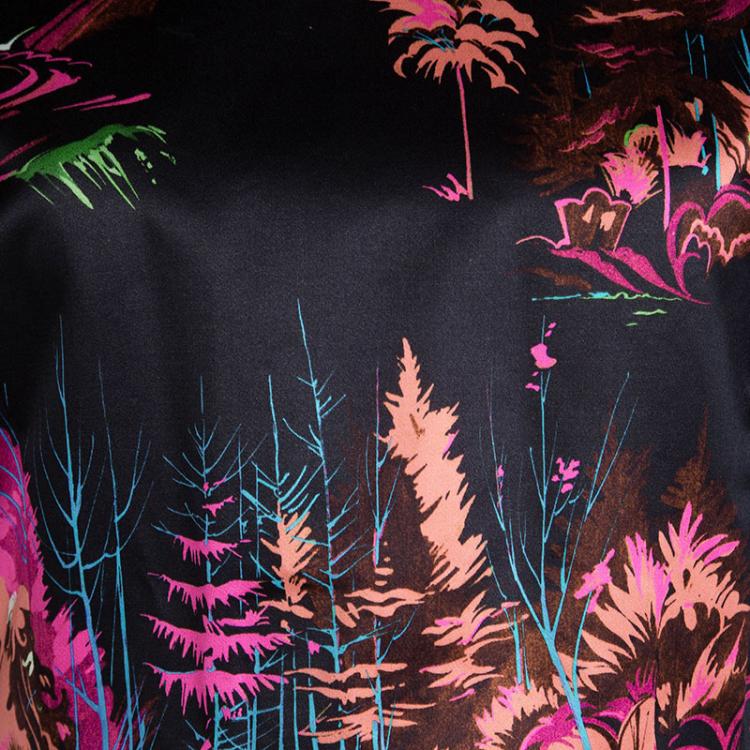 Pre Owned Balenciaga Multicolor Printed Landscape City Sleeveless Dress L