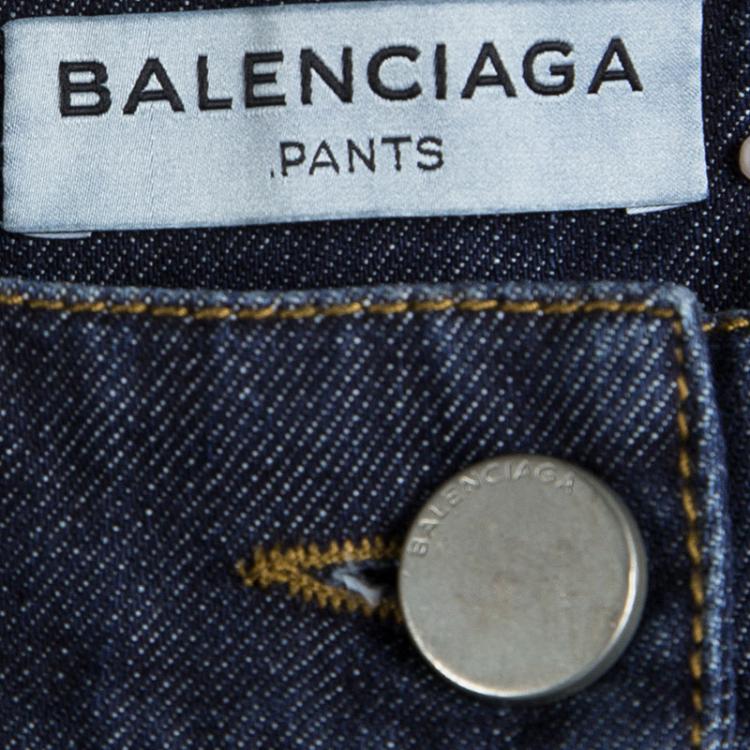 Pre Owned Balenciaga Indigo Dark Wash Denim Skinny Jeans S