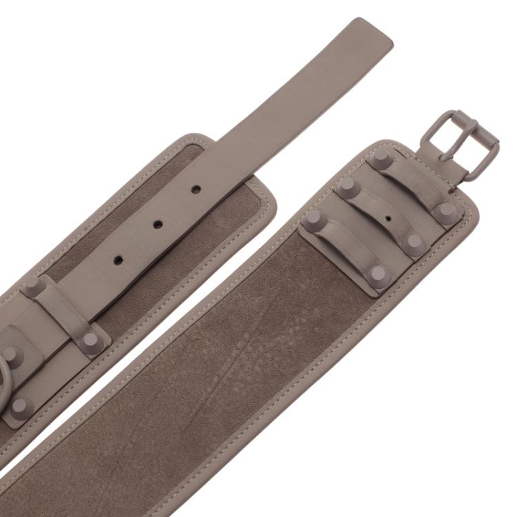 Pre Owned Balenciaga Beige Suede and Leather Waist Belt 90CM