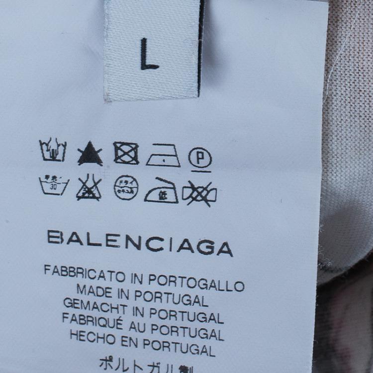 Pre Owned Balenciaga Multicolor Printed T-Shirt L