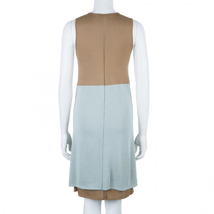 Pre Owned Balenciaga Colorblock Sleeveless Dress M