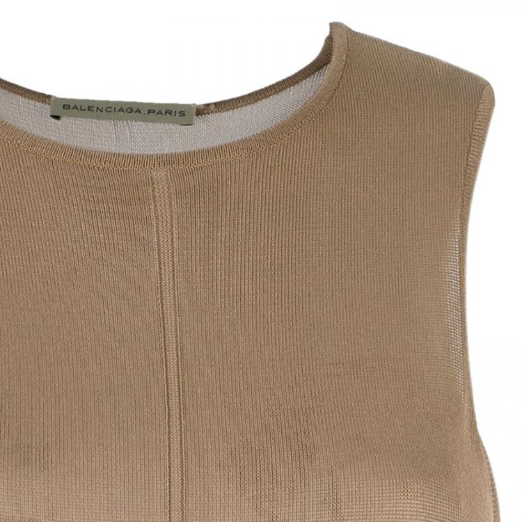 Pre Owned Balenciaga Colorblock Sleeveless Dress M
