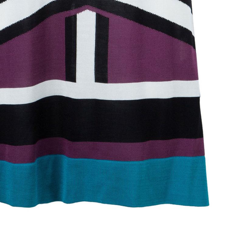 Pre Owned Balenciaga Geometrical Print Dress M