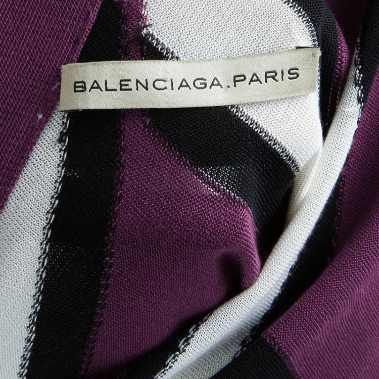 Pre Owned Balenciaga Geometrical Print Dress M
