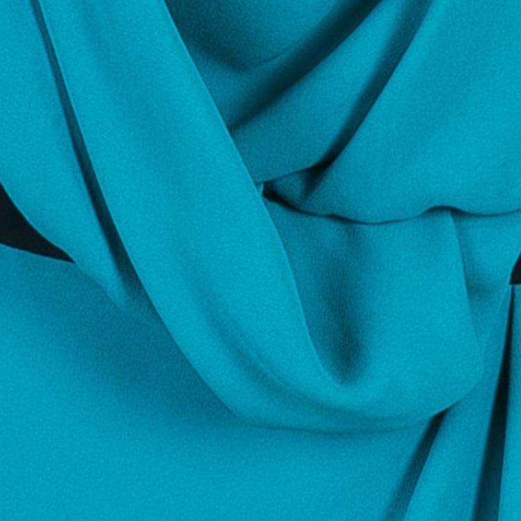 مملوكة مسبقًا Balenciaga Turquoise Draped Top M