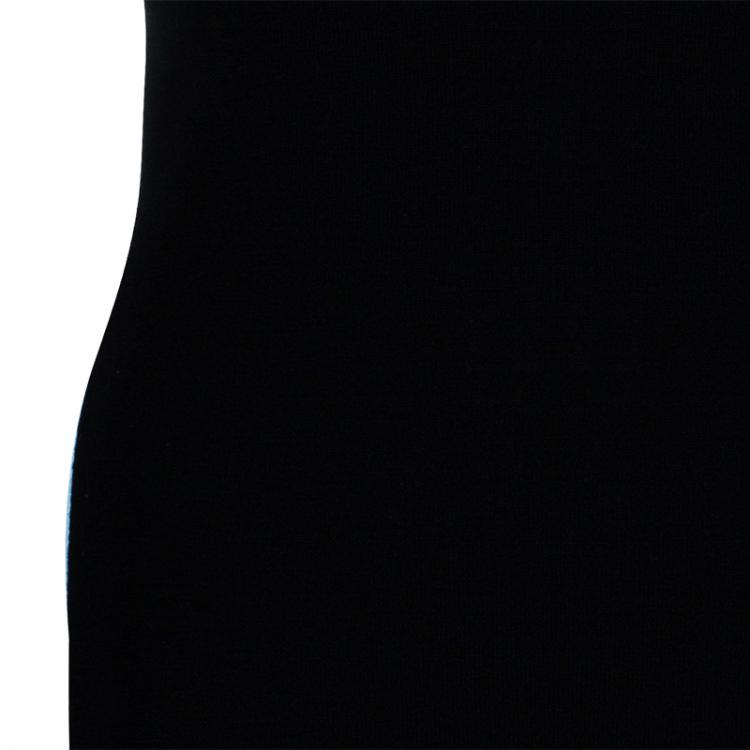 Pre Owned Balenciaga Black Wool Knee Length Dress M
