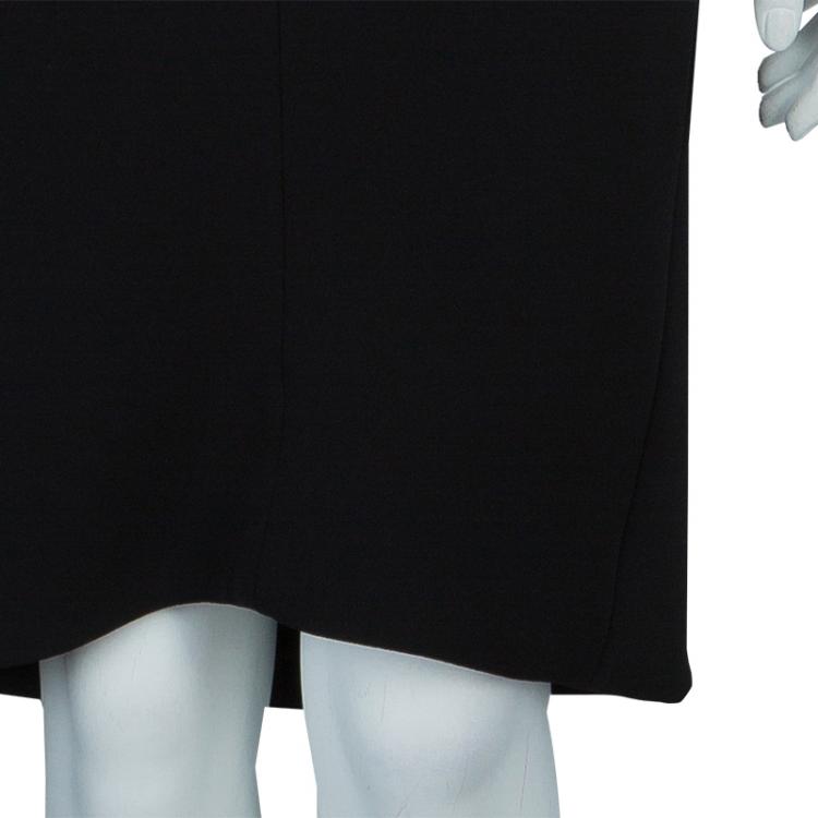 Pre Owned Balenciaga FW'13 Black Petal Silhouette Peplum Halter Dress M