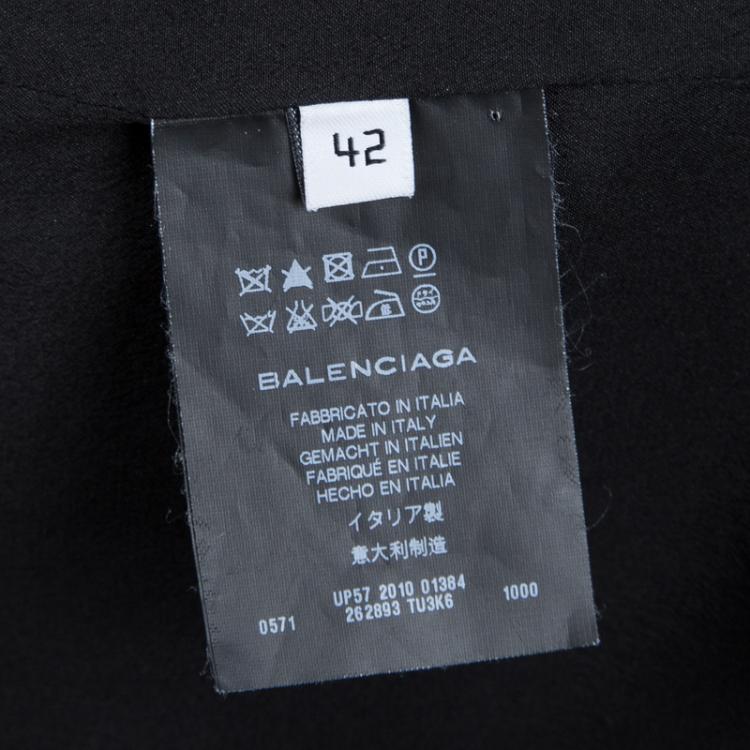 Pre Owned Balenciaga Black Notched Collar Tailored Blazer L