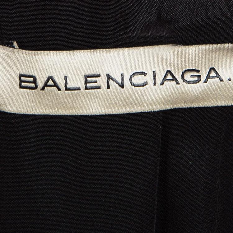 Pre Owned Balenciaga Pink Wool Classic Long Coat M