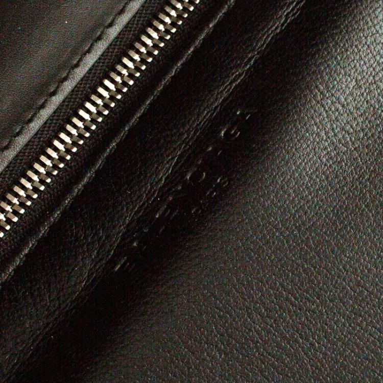 Pre Owned Balenciaga Black Croc Embossed Calfhair Cable Shopper Tote