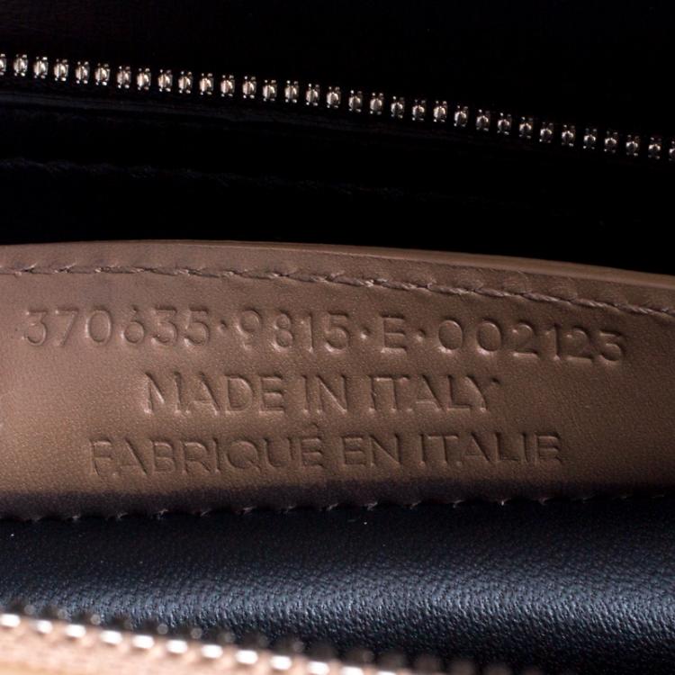 Pre Owned Balenciaga Dark Beige Leather Small Le Dix Top Handle Bag