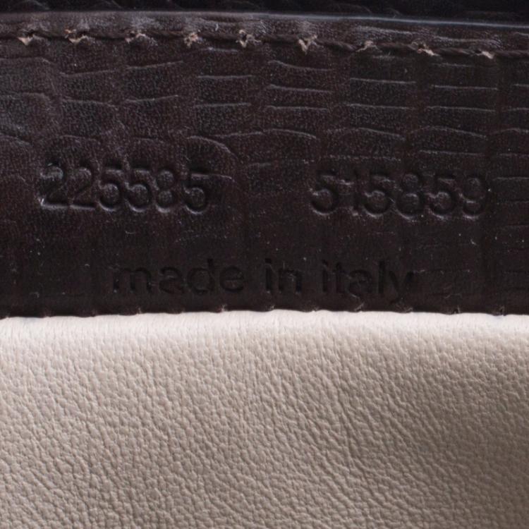 Pre Owned Balenciaga Dark Brown Lizard Embossed Leather Box Bag