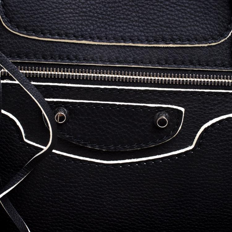 Pre Owned Balenciaga Black Leather Classic Highlight City Tote