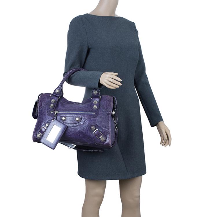 Le Cagole XS Leather Shoulder Bag in Purple  Balenciaga  Mytheresa