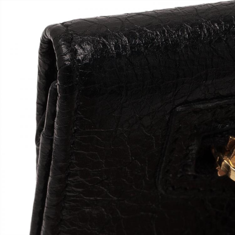 Pre Owned Balenciaga Black Leather Arena Double Card Holder