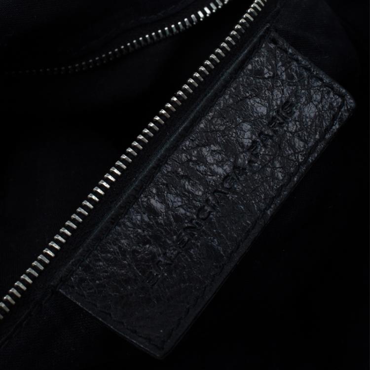 Pre Owned Balenciaga Dark Green Leather GSH Pompon Bag