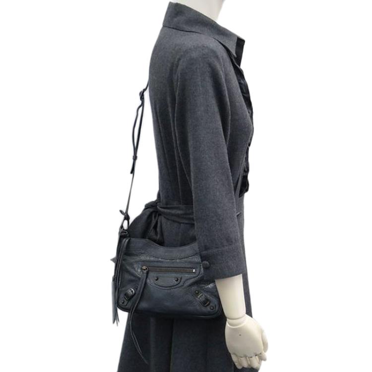 Balenciaga Hip Giant Studs Crossbody Bag Leather