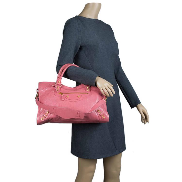 Balenciaga Pink Leather Gold Hardware City Bag Balenciaga | TLC