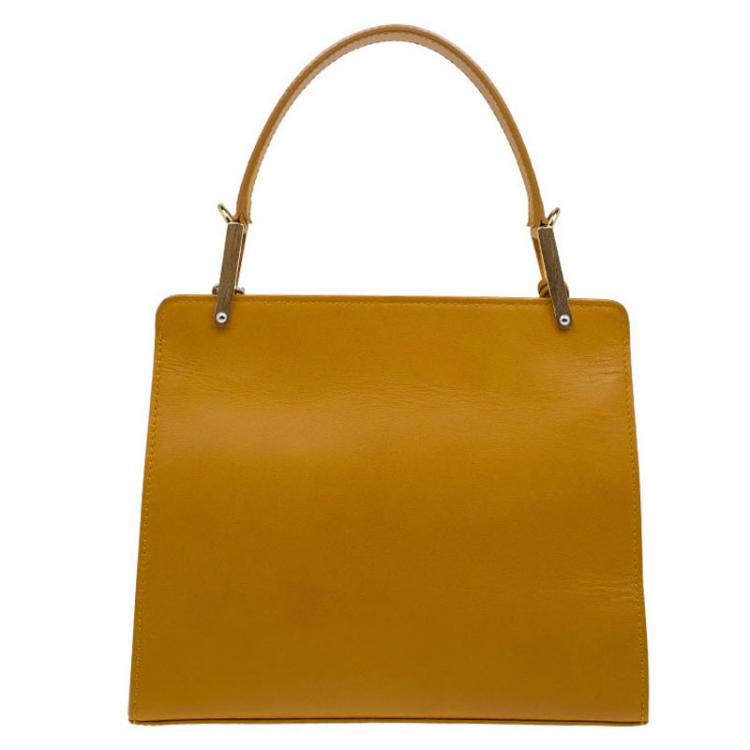 Pre Owned Balenciaga Tan Leather Vintage Lady Spirit Top handle Bag