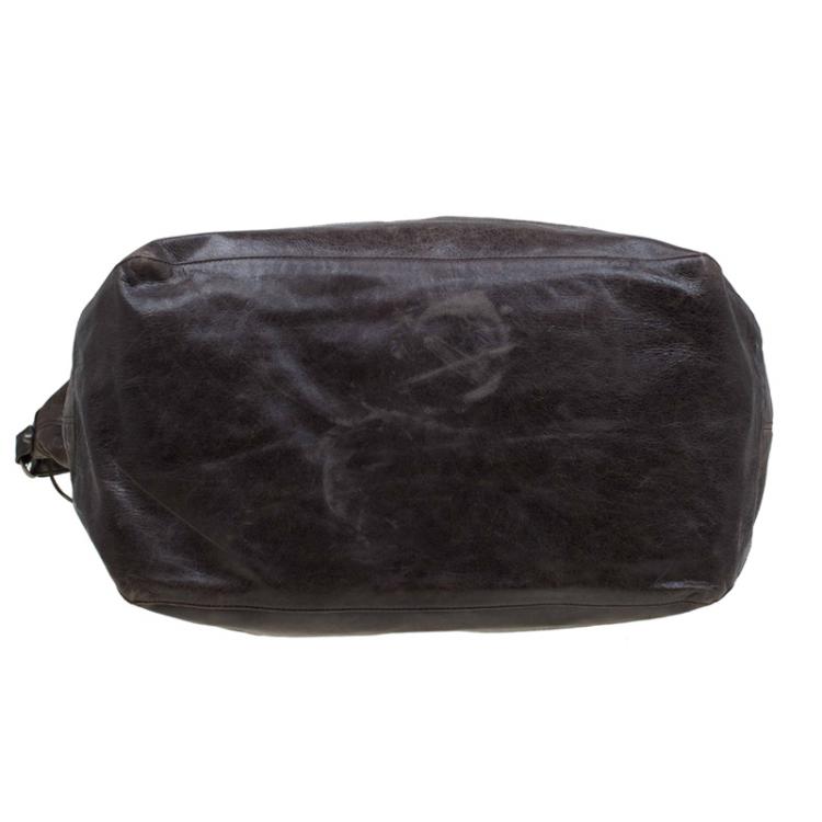 Pre Owned Balenciaga Brown Leather Jumbo Cruise Hobo
