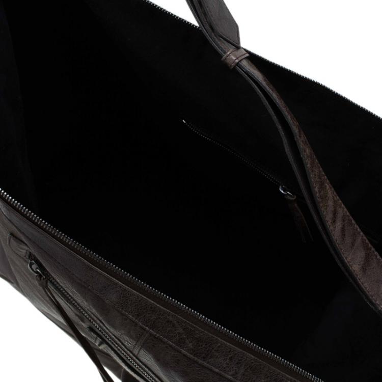 Pre Owned Balenciaga Brown Leather Jumbo Cruise Hobo