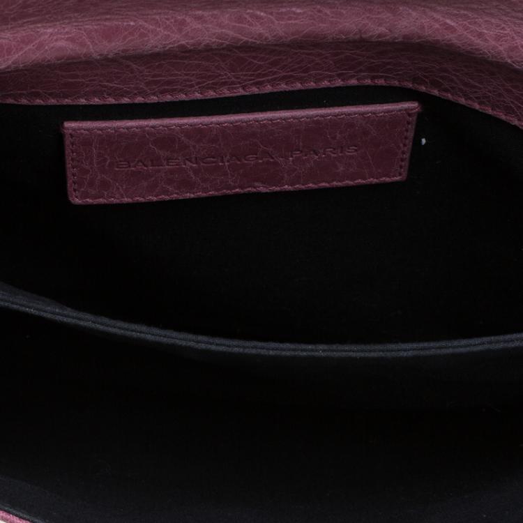 Pre Owned Balenciaga Bubblegum Pink Leather GGH Envelope Clutch