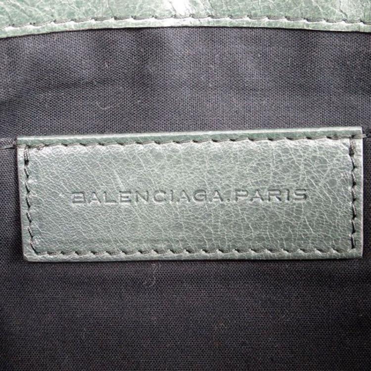 Pre Owned Balenciaga Black Lambskin Arena Classic Clip L Clutch