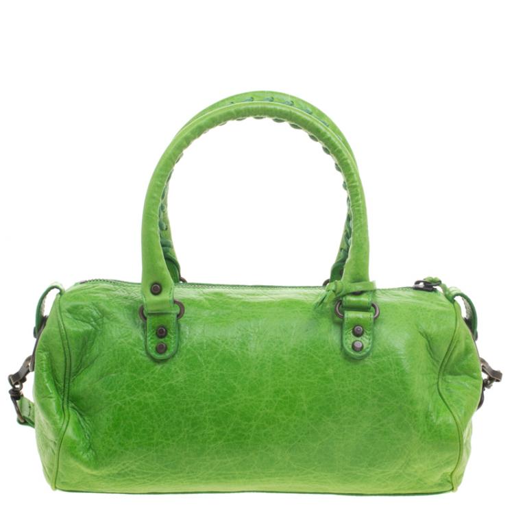 مملوكة مسبقًا Balenciaga Apple Green Leather Mini RH Twiggy Satchel