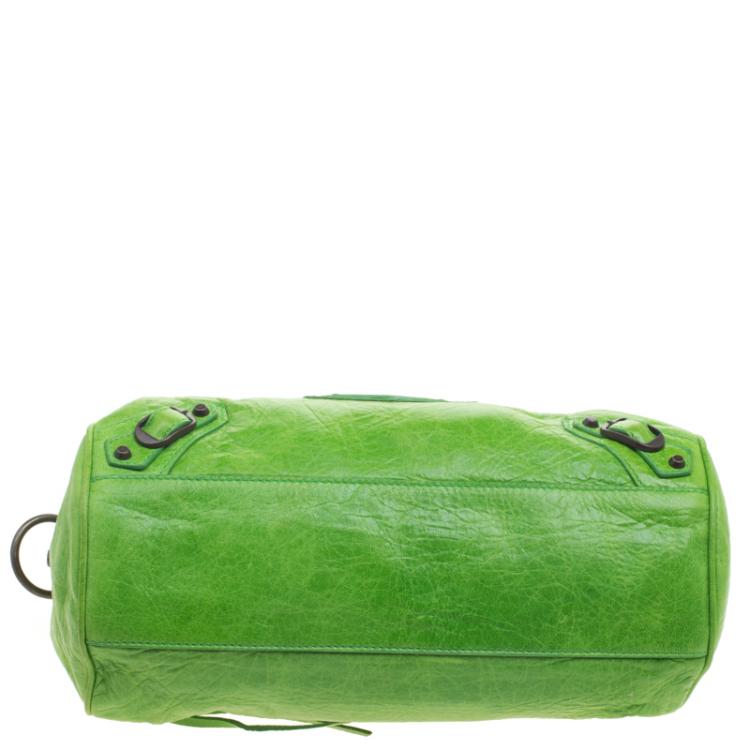 مملوكة مسبقًا Balenciaga Apple Green Leather Mini RH Twiggy Satchel