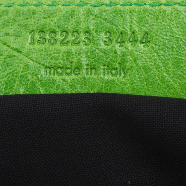 مملوكة مسبقًا Balenciaga Apple Green Leather Mini RH Twiggy Satchel