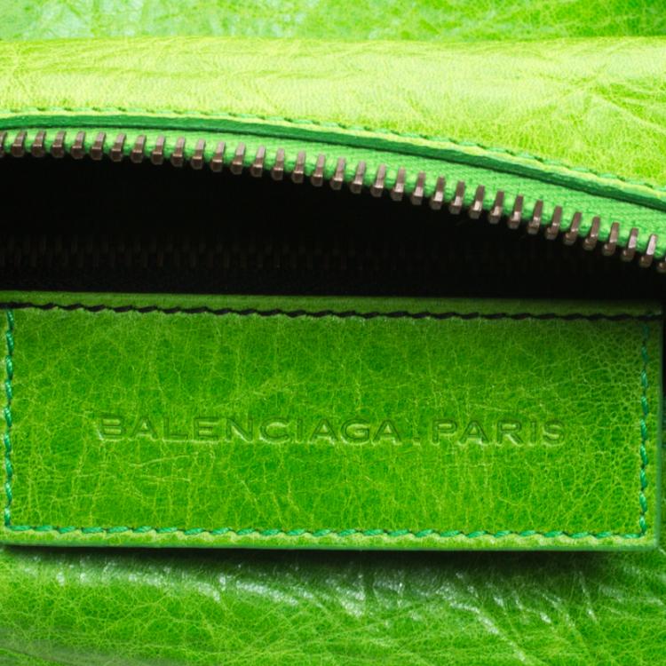 مملوكة مسبقًا Balenciaga Apple Green Leather Mini RH Twiggy Satchel