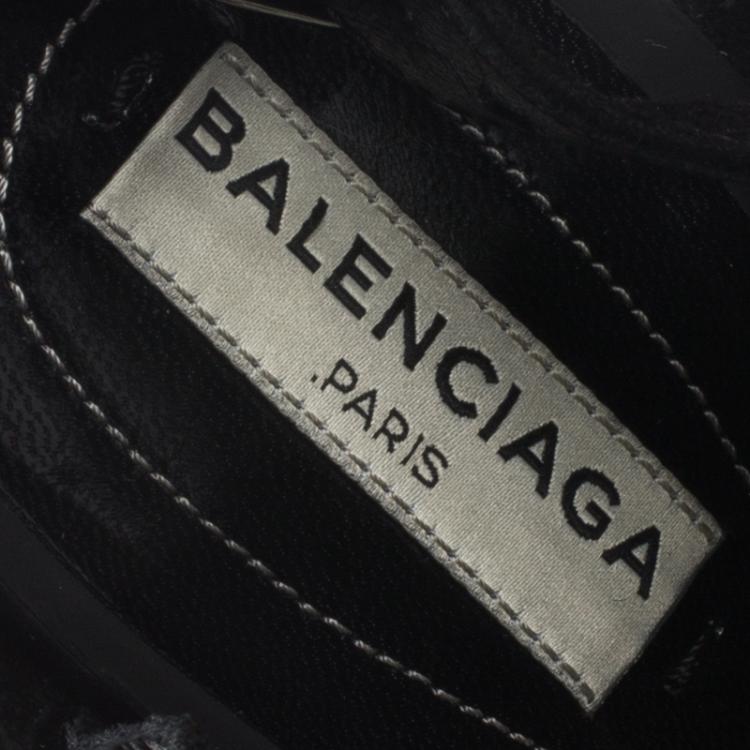 Pre Owned Balenciaga Black Leather Glove Sandals Size 40