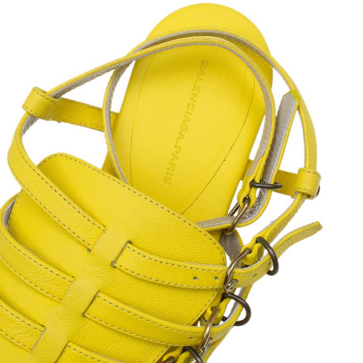 yellow balenciaga sandals