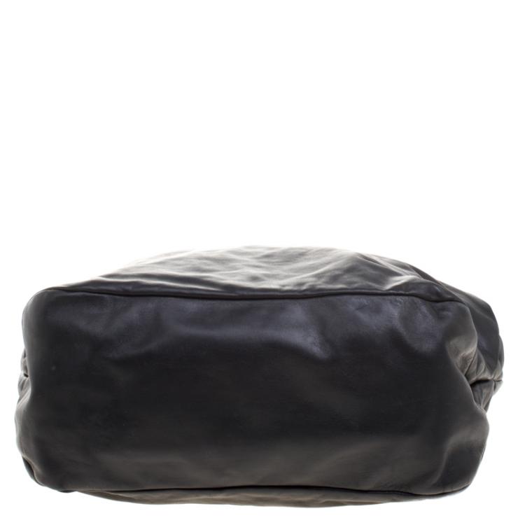 Pre Owned Bally Black Leather Shopper Tote