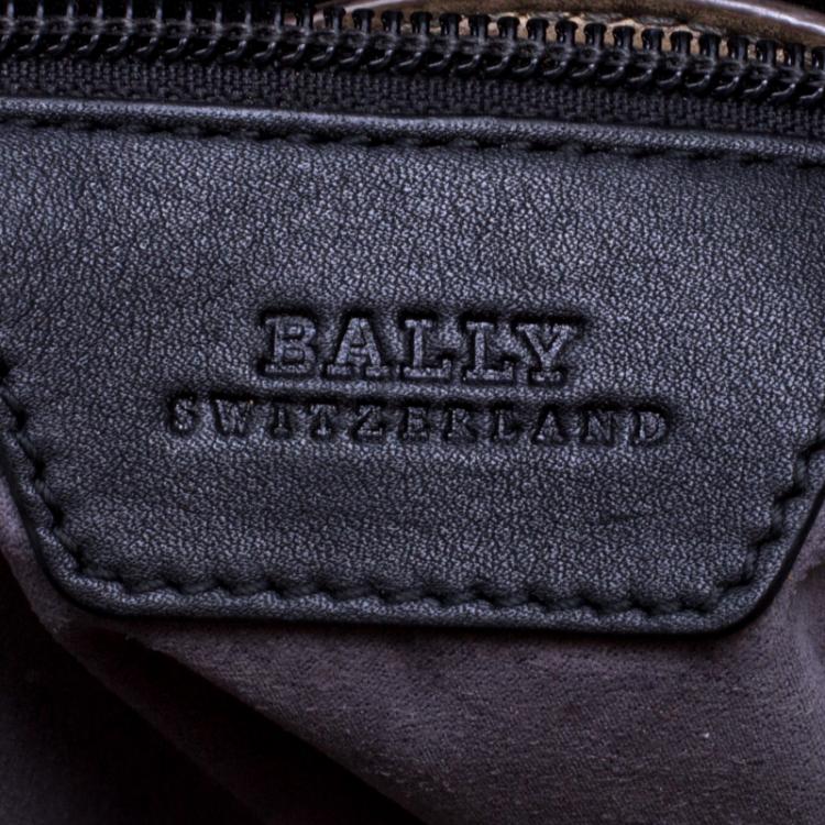 Pre Owned Bally Black Leather Shopper Tote