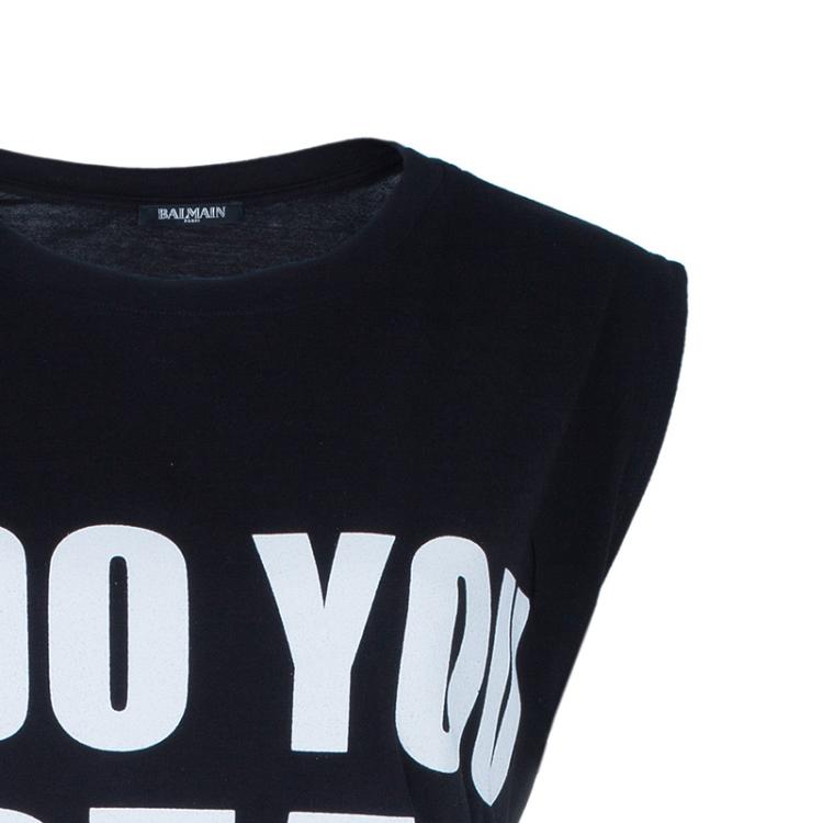 مملوكة مسبقًا Balmain Do you Speak Balmain Muscle Tee M