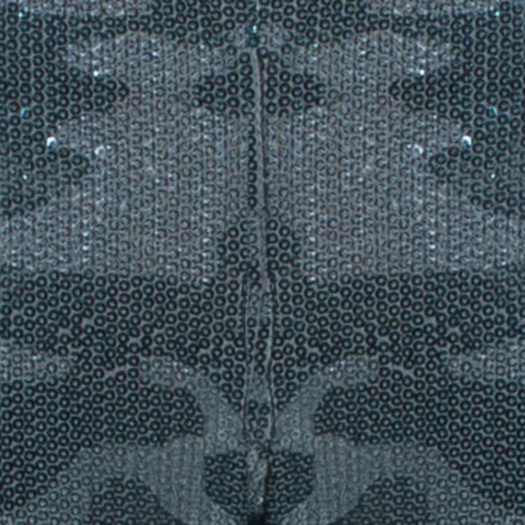 Pre Owned Balmain Camouflage Sequin Trousers M