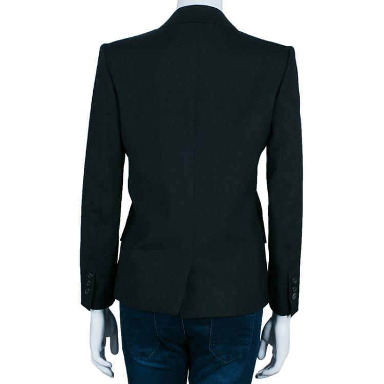 Pre Owned Balmain Black Single Breasted Blazer M 
