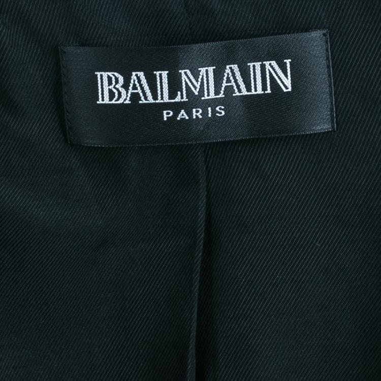 Pre Owned Balmain Black Single Breasted Blazer M 