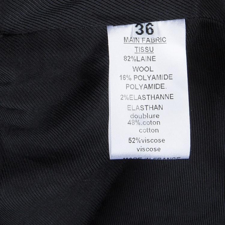 Pre Owned Balmain Grey Wool Cape Coat S