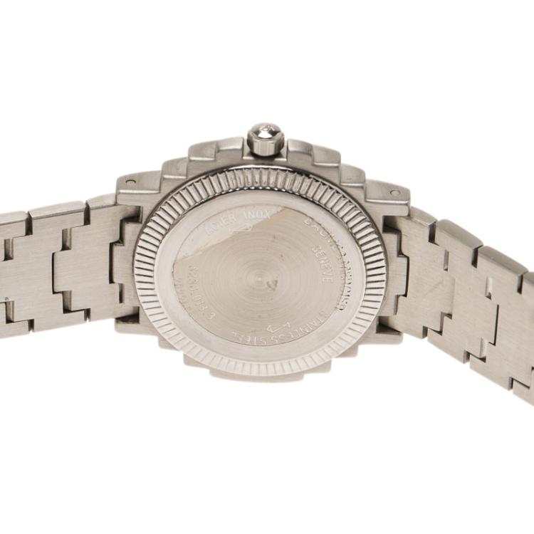 Pre Owned Baume & Mercier White Stainless Steel Diamond Riviera Women's Wristwatch 26MM