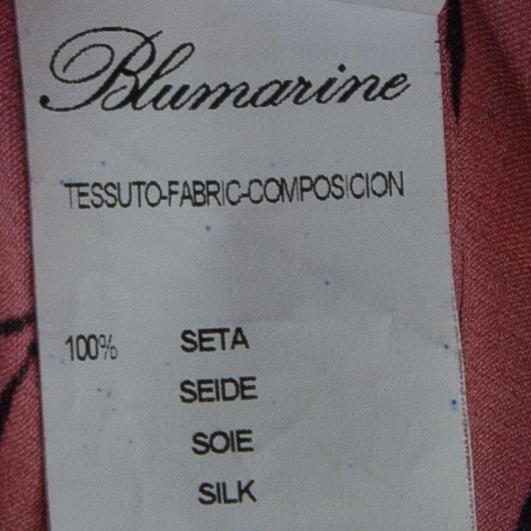 Pre Owned Blumarine Multicolor Floral Printed Ruffle Detail Long Sleeve Blouse S