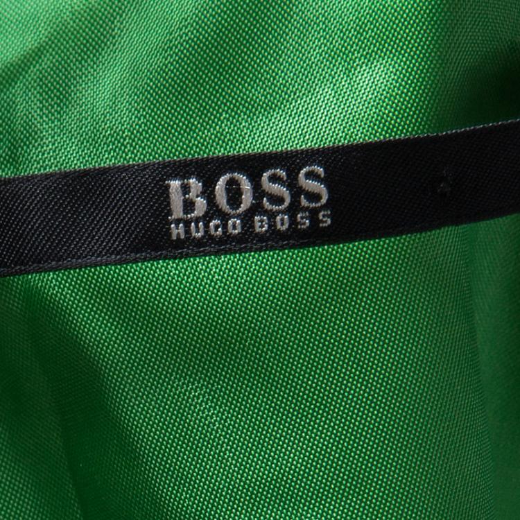 Pre Owned Boss By Hugo Boss Green Sleeveless V-Neck Dallisia Dress M