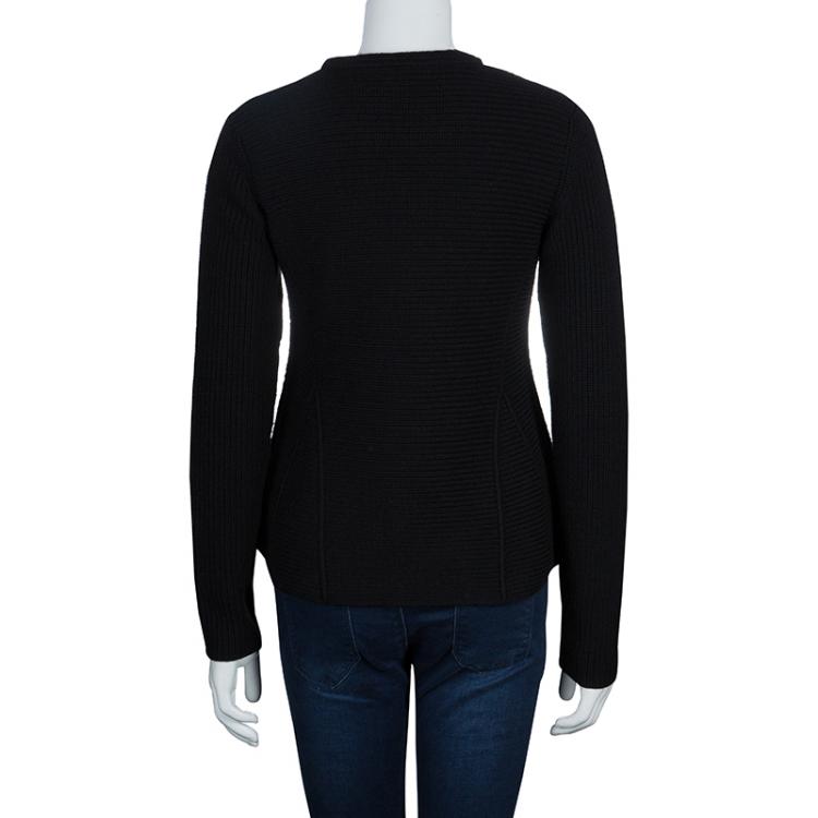 Pre Owned Boss by Hugo Boss Black Wool Sweater M