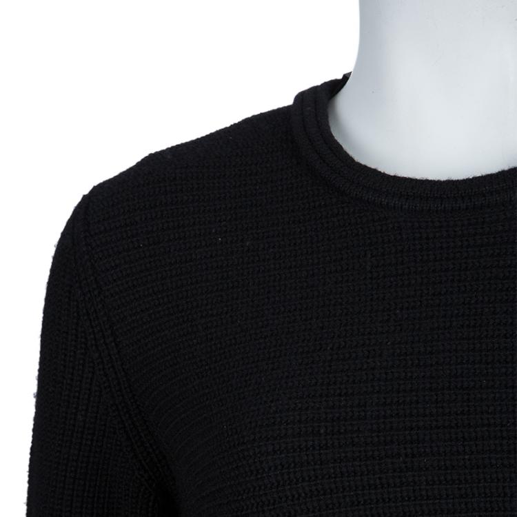 Pre Owned Boss by Hugo Boss Black Wool Sweater M